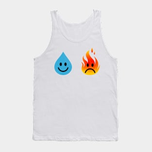 Water N Fire smile and sad Tank Top